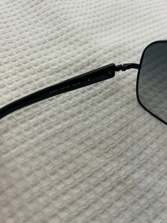 Burberry Shield Sunglasses Y2K Semi Rim Black Grey Lens Minimalist w Case - Picture 4 of 10